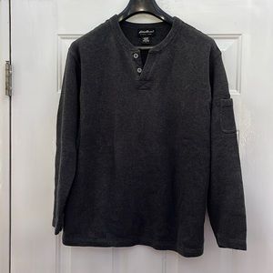 Mens Eddie Bauer Henley sweater.